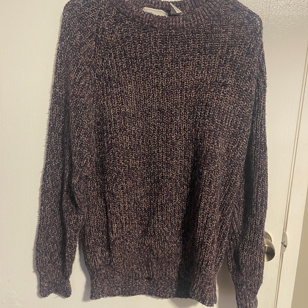 Vintage Apparel Workshop Knit Sweater Sz L Cotton/Linen Winter Holiday Sweater